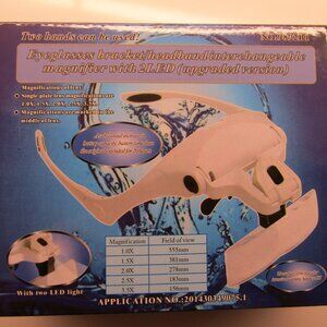 Hands Free Magnifying Eyeglasses Bracket Headband--BNIB